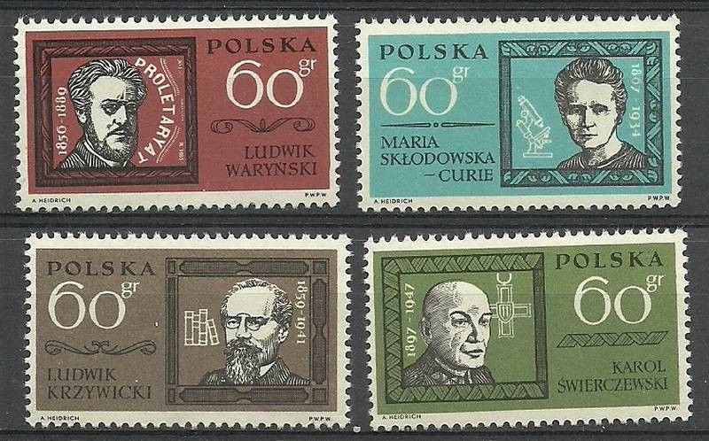 Znaczek Polska 1963 Mi 1411-1414 Fi 1263-1266 Czyste **