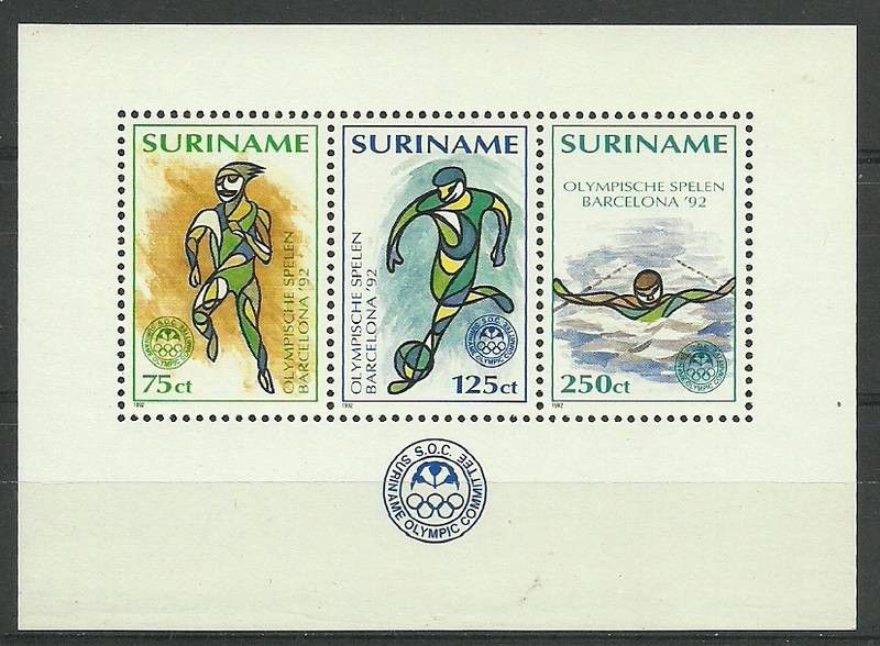 Znaczek Surinam 1992 Mi bl 58 Czyste **