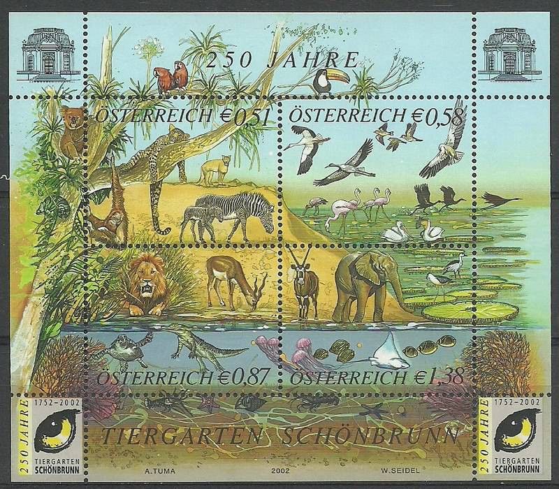 Znaczek Austria 2002 Mi bl 16 Czyste **