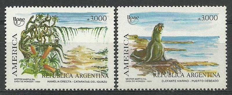 Znaczek Argentyna 1990 Mi 2042-2043 Czyste **