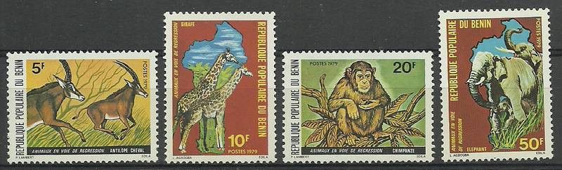 Znaczek Benin 1979 Mi 191-194 Czyste **