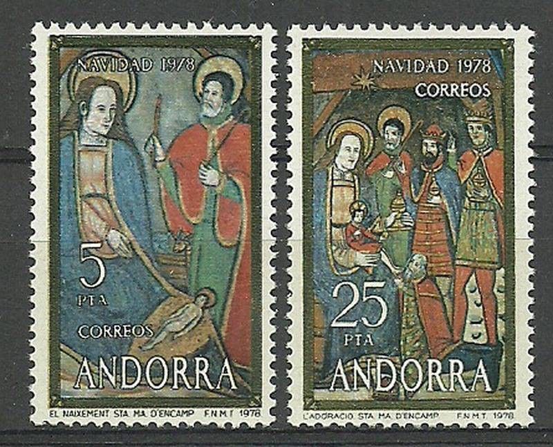 Znaczek Andora Hiszpańska 1978 Mi 118-119 Czyste **