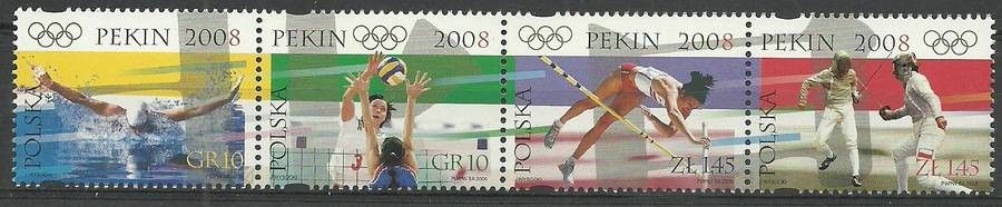 Znaczek Polska 2008 Mi 4368-4371 Fi 4218-4221 Czyste **