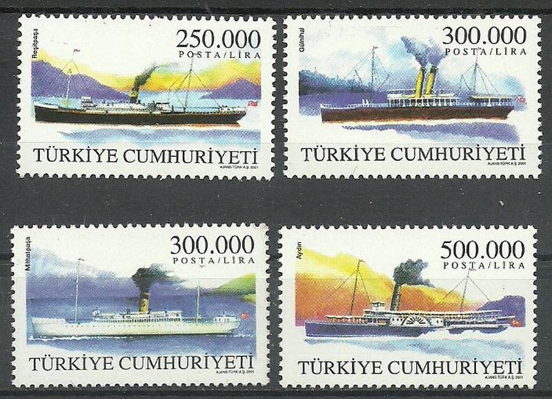 Znaczek Turcja 2001 Mi 3281-3284 Czyste **