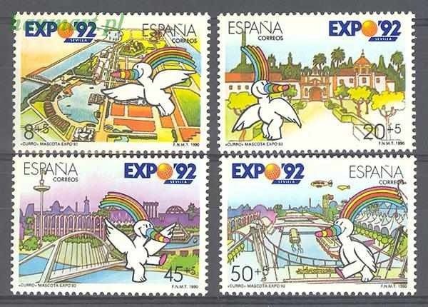 Znaczek Hiszpania 1990 Mi 2929-2932 Czyste **