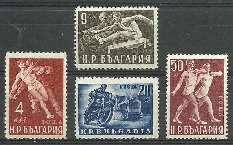 Znaczek Bułgaria 1949 Mi 704-707 Czyste **