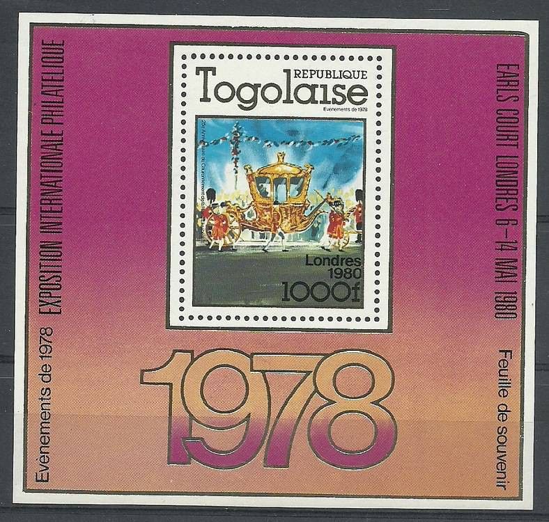 Znaczek Togo 1980 Mi bl 160 Czyste **