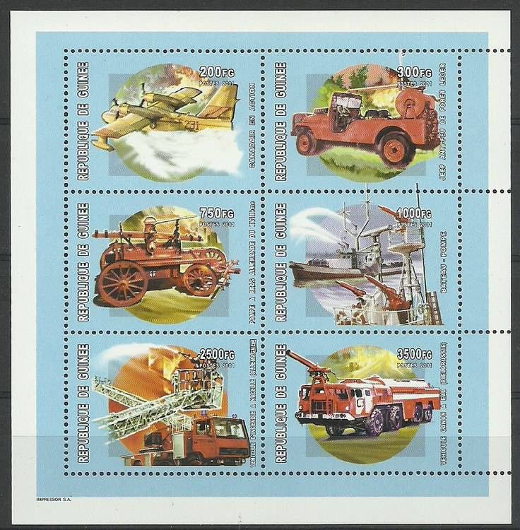 Znaczek Gwinea 2001 Mi ark 3302-3307 Czyste **