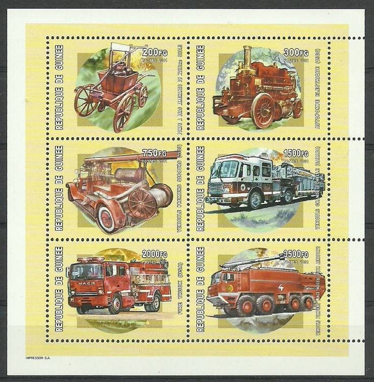 Znaczek Gwinea 2001 Mi ark 3314-3319 Czyste **