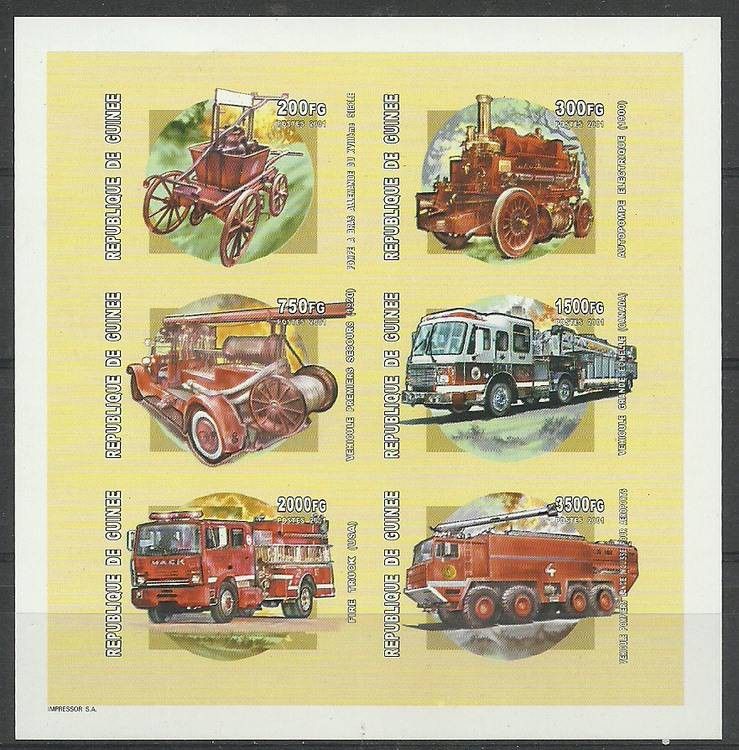 Znaczek Gwinea 2001 Mi ark 3314-3319B Czyste **