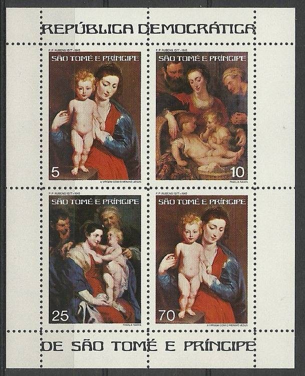 Znaczek Wyspy Św. Tomasza i Książęca 1977 Mi bl 3 Czyste **