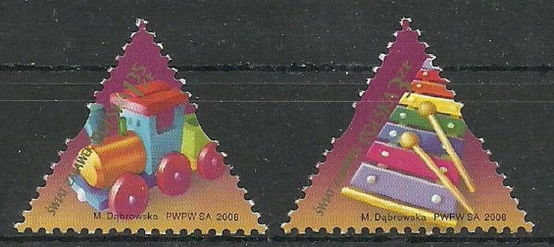 Znaczek Polska 2008 Mi 4362-4363 Fi 4212-4213 Czyste **