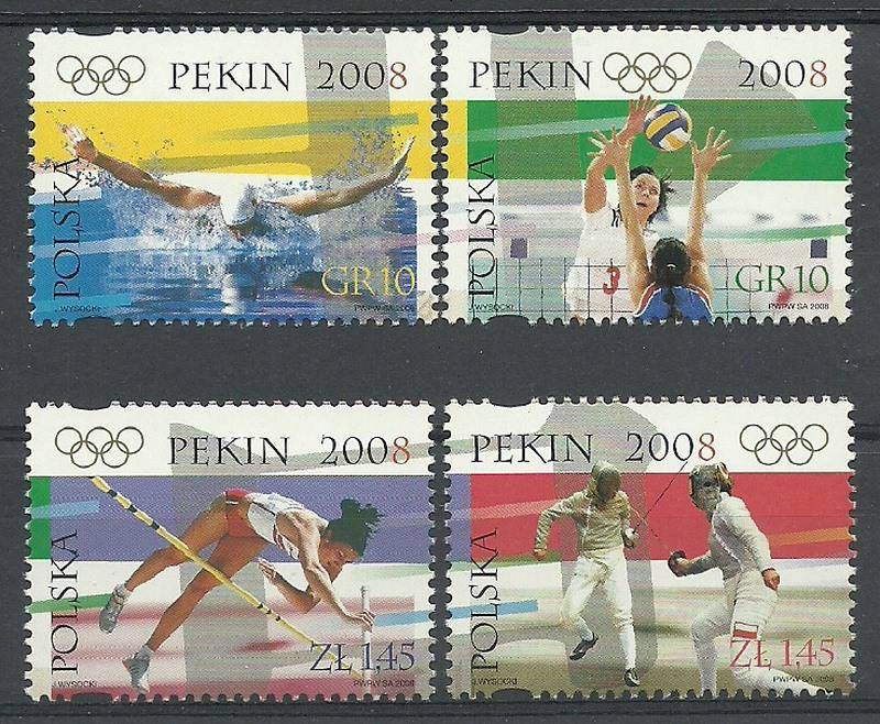 Znaczek Polska 2008 Mi 4368-4371 Fi 4218-4221 Czyste **
