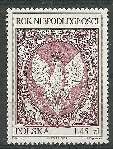 Znaczek Polska 2008 Mi 4400 Fi 4250 Czyste **