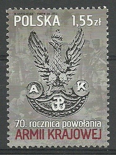 Znaczek Polska 2012 Mi 4548 Fi 4398 Czyste **