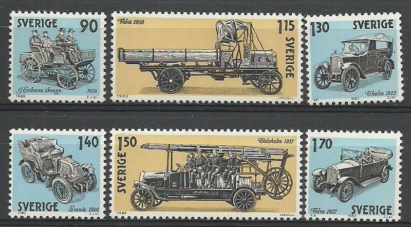 Znaczek Szwecja 1980 Mi 1118-1123 Czyste **