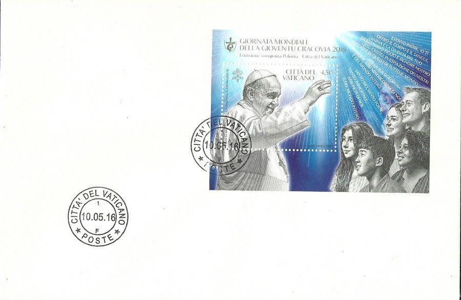 Znaczek Watykan 2016 Mi bl 51 FDC
