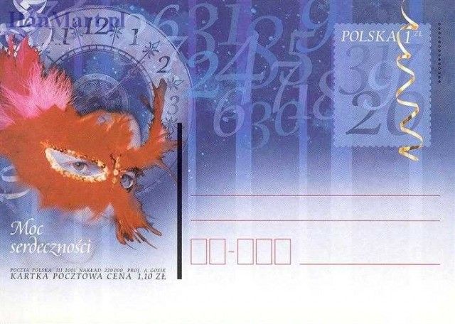 Znaczek Polska 2001 Fi Cp 1248-1253 Całostka pocztowa