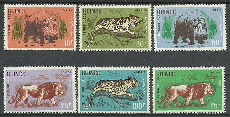 Znaczek Gwinea 1962 Mi 128-133 Czyste **