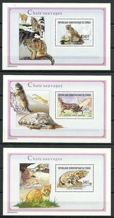 Znaczek Kongo Kinszasa / Zair 2003 Mi bl 149-151 Czyste **