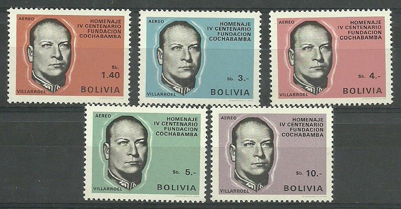 Znaczek Boliwia 1968 Mi 764-768 Czyste **
