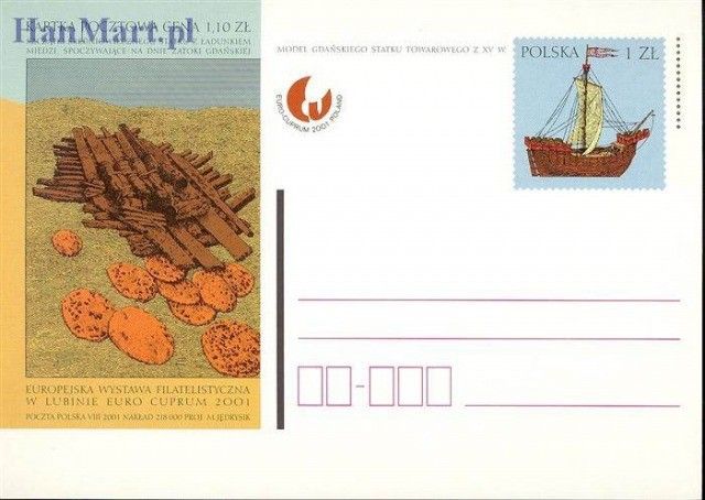 Znaczek Polska 2001 Fi Cp 1265 Całostka pocztowa
