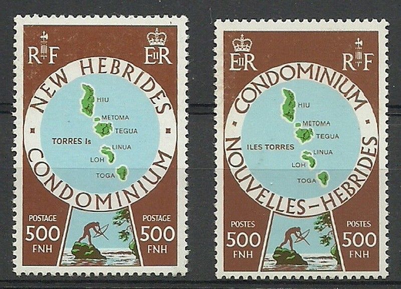 Znaczek Nowe Hebrydy 1977 Mi 485+498 Czyste **