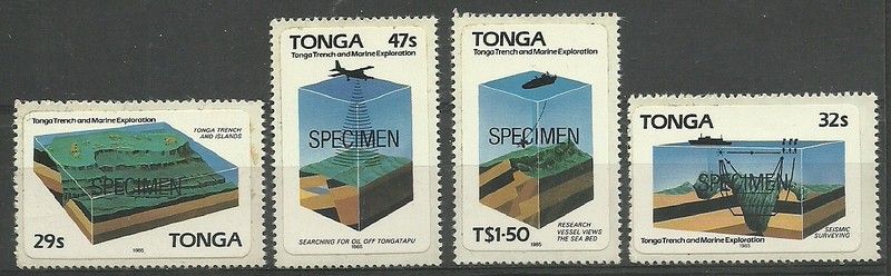 Znaczek Tonga 1985 Mi spe909-912 Czyste **
