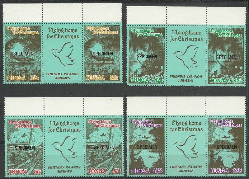 Znaczek Tonga 1989 Mi spe 1097-1100 Czyste **