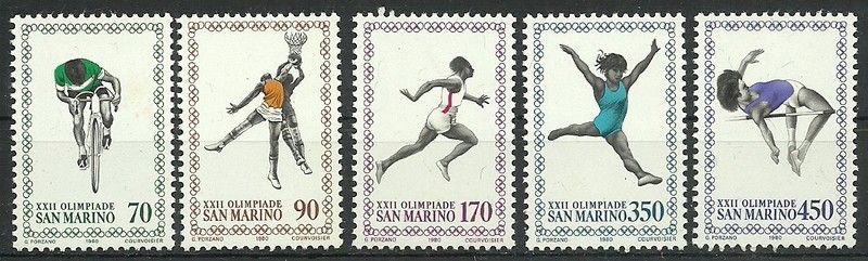 Znaczek San Marino 1980 Mi 1214-1218 Czyste **