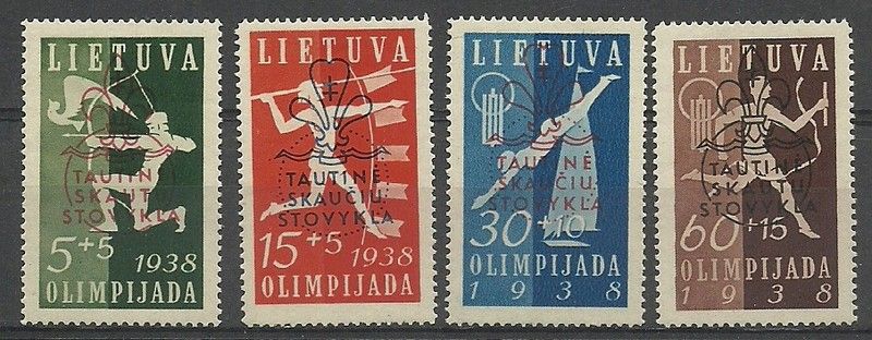 Znaczek Litwa 1938 Mi 421-424 Czyste **