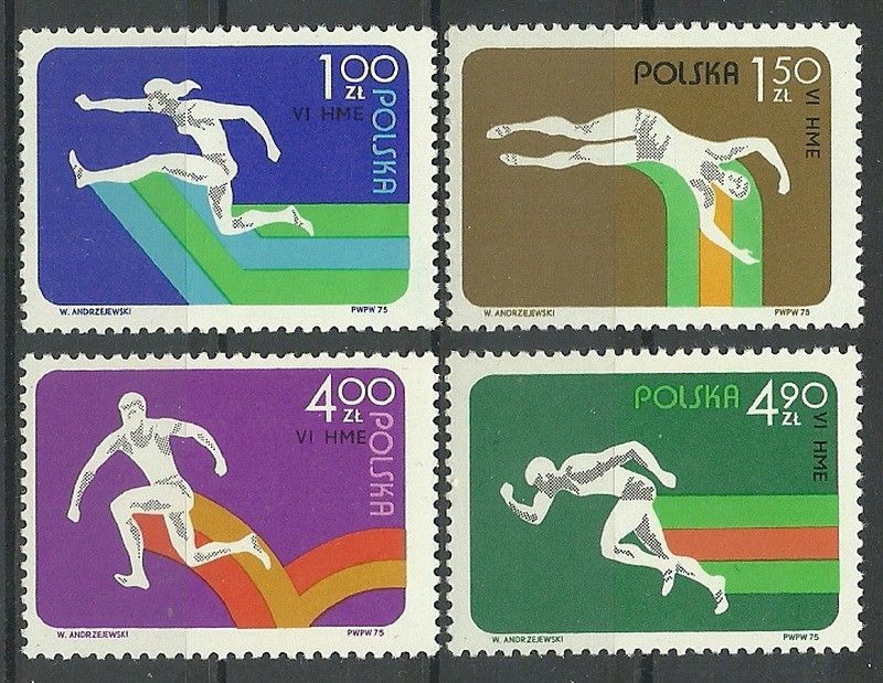 Znaczek Polska 1975 Mi 2363-2366 Fi 2216-2219 Czyste **