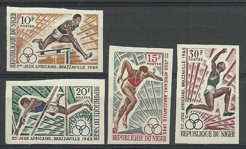 Znaczek Niger 1965 Mi 104-107B Czyste **