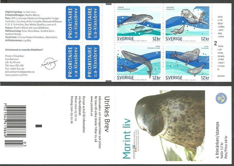 Znaczek Szwecja 2010 Mi mh 328 Czyste **