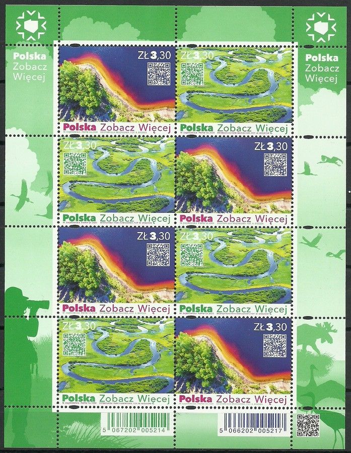 Znaczek Polska 2020 Mi ark 5215-5216 Fi ark 5065-5066 Czyste **