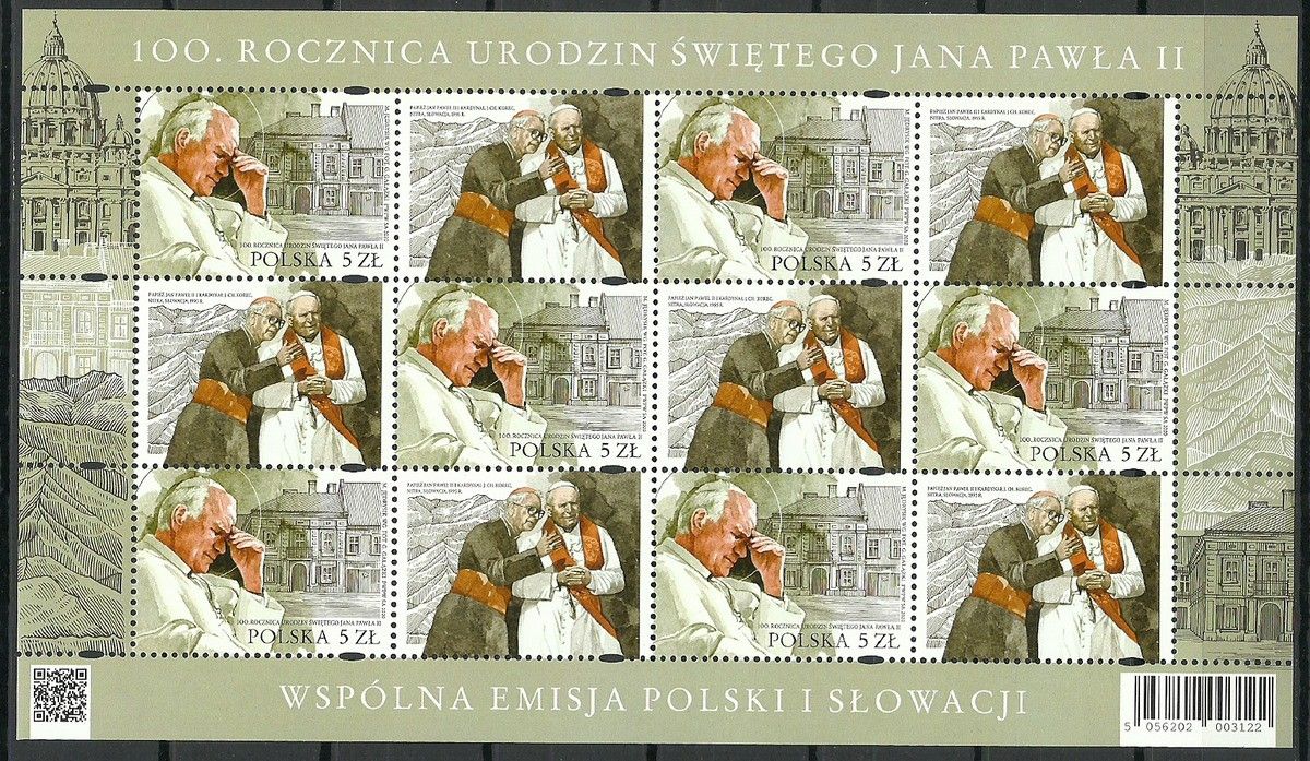 Znaczek Polska 2020 Mi ark 5205 Fi ark 5055 Czyste **