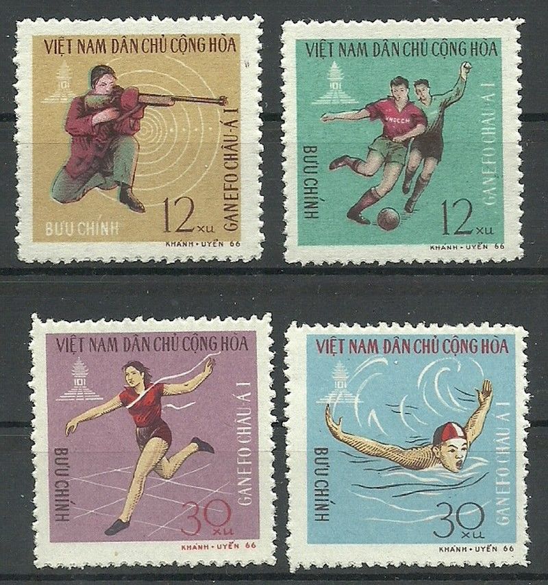 Znaczek Wietnam 1966 Mi 462-465 Czyste **
