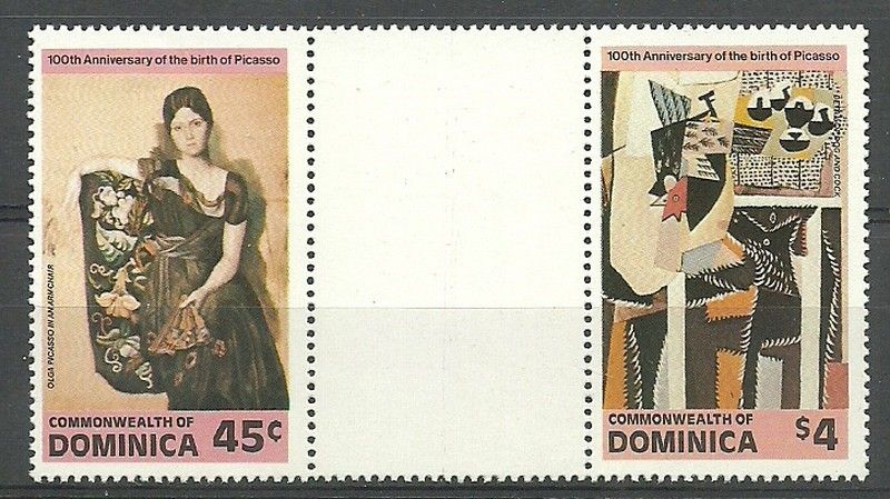 Znaczek Dominika 1981 Mi 753+756 Czyste **