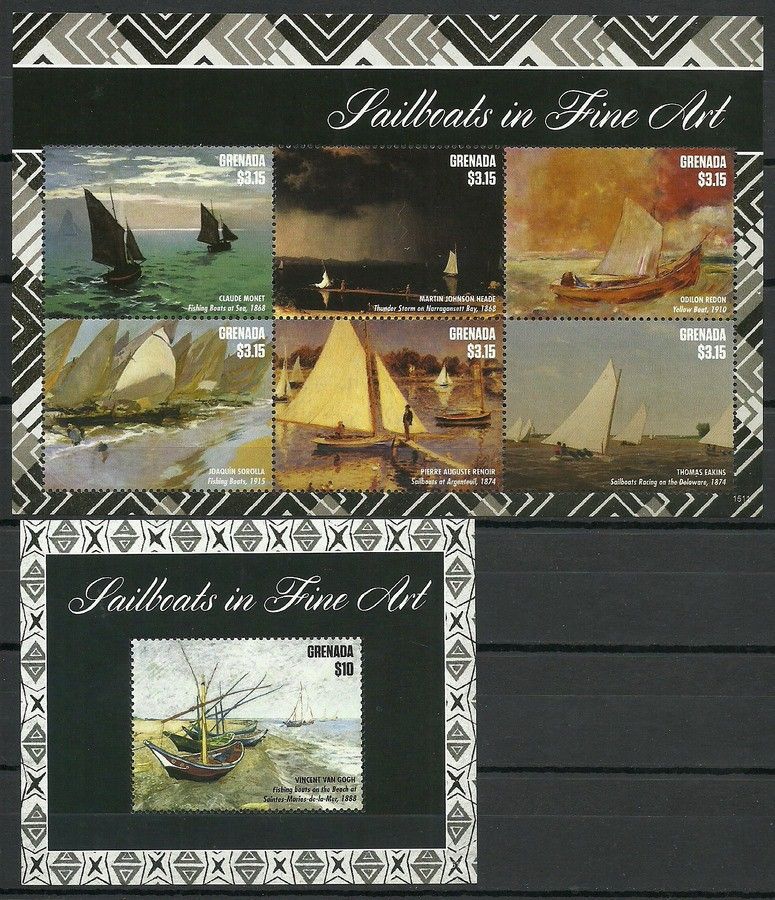 Znaczek Grenada 2015 Mi ark 7030-7035+bl 891 Czyste **