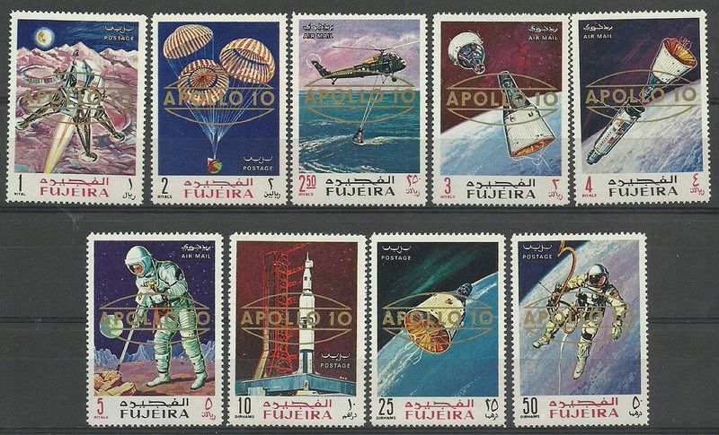 Znaczek Fujeira / Fudżajra 1969 Mi 399-407 Czyste **