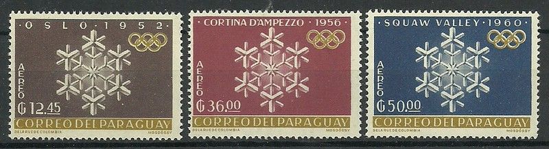 Znaczek Paragwaj 1963 Mi 1197-1199 Czyste **