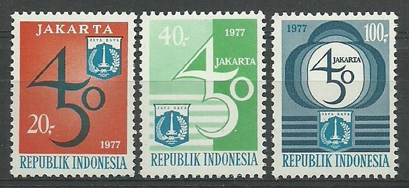 Znaczek Indonezja 1977 Mi 868-870 Czyste **