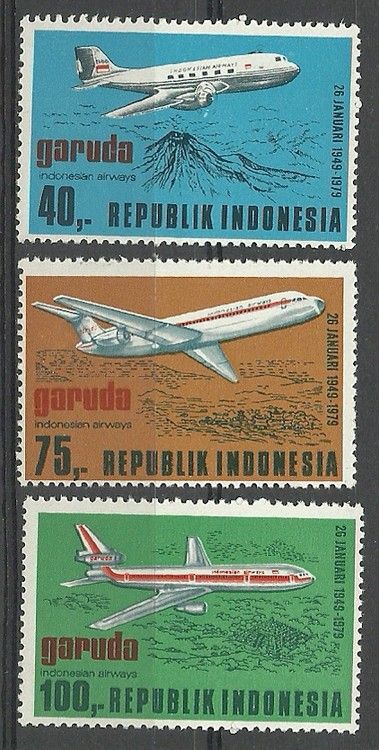 Znaczek Indonezja 1979 Mi 917-919 Czyste **