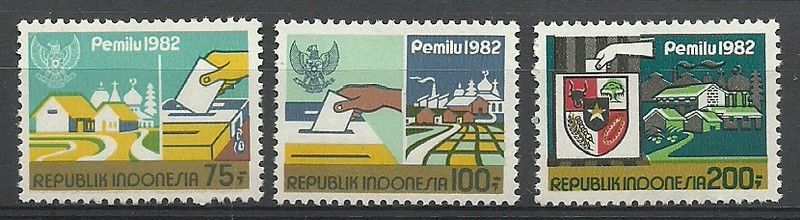 Znaczek Indonezja 1982 Mi 1045-1047 Czyste **