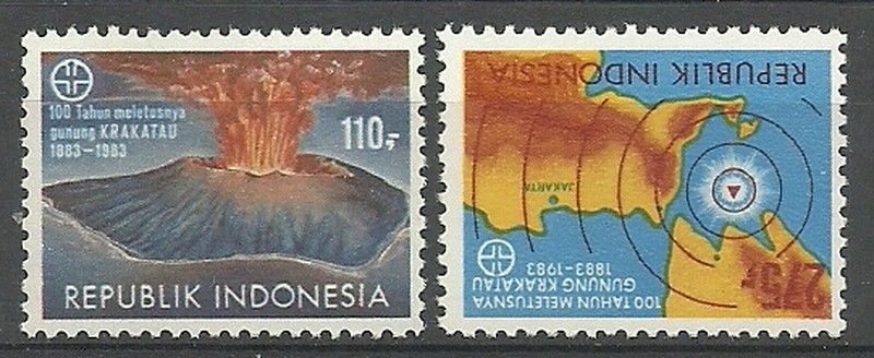 Znaczek Indonezja 1983 Mi 1110-1111 Czyste **