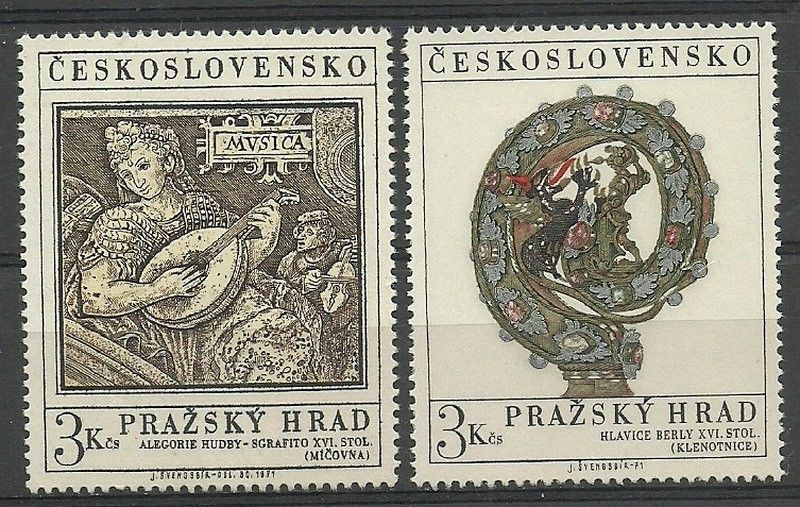 Znaczek Czechosłowacja 1971 Mi 2002-2003 Czyste **