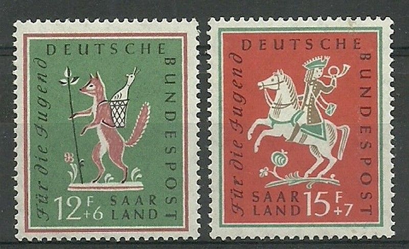 Znaczek Saara 1958 Mi 433-434 Czyste **