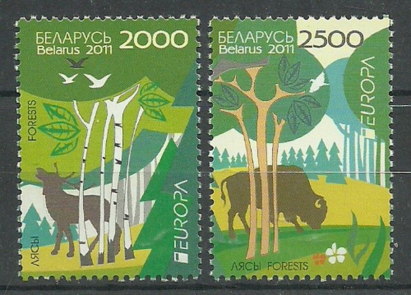 Znaczek Białoruś 2011 Mi 853-854 Czyste **
