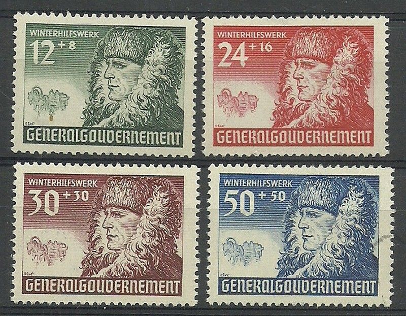 Znaczek Generalna Gubernia / GG 1940 Mi 59-62 Fi 59-62 Czyste **