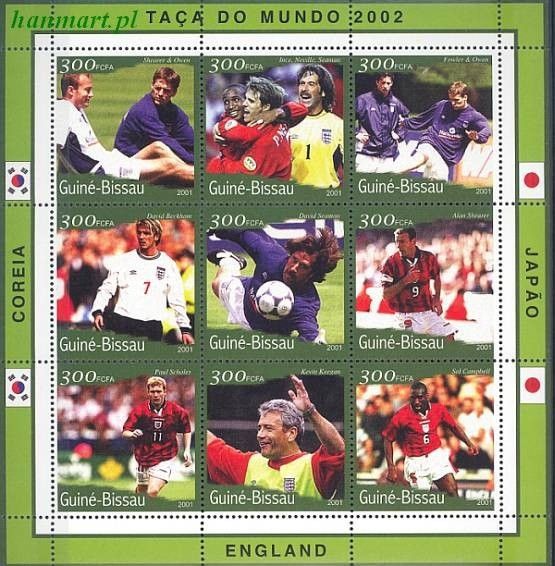 Znaczek Gwinea Bissau 2001 Mi 1370-1378 Czyste **